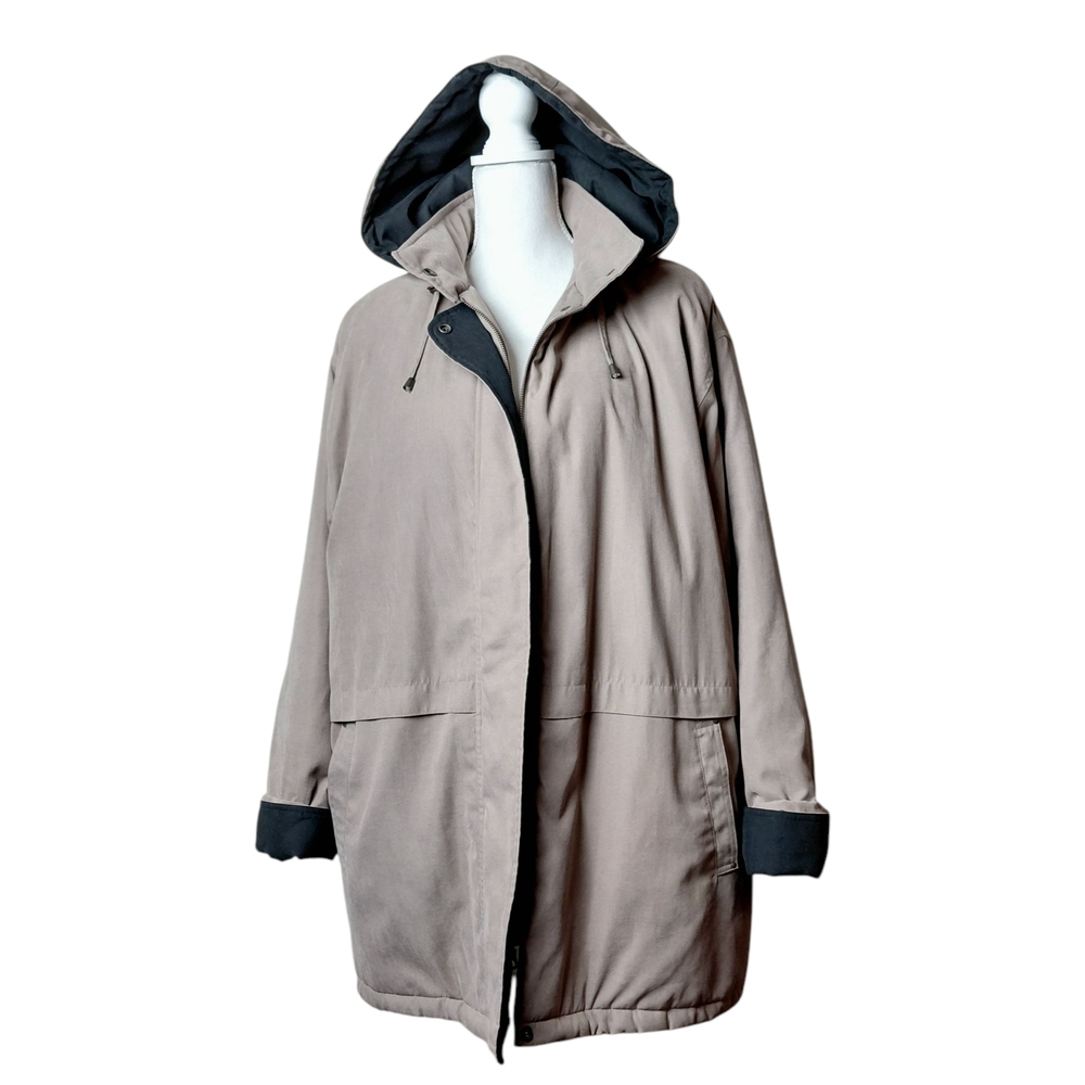 Bromley Sport Tan Brown Hooded Jacket Coat Size Large
